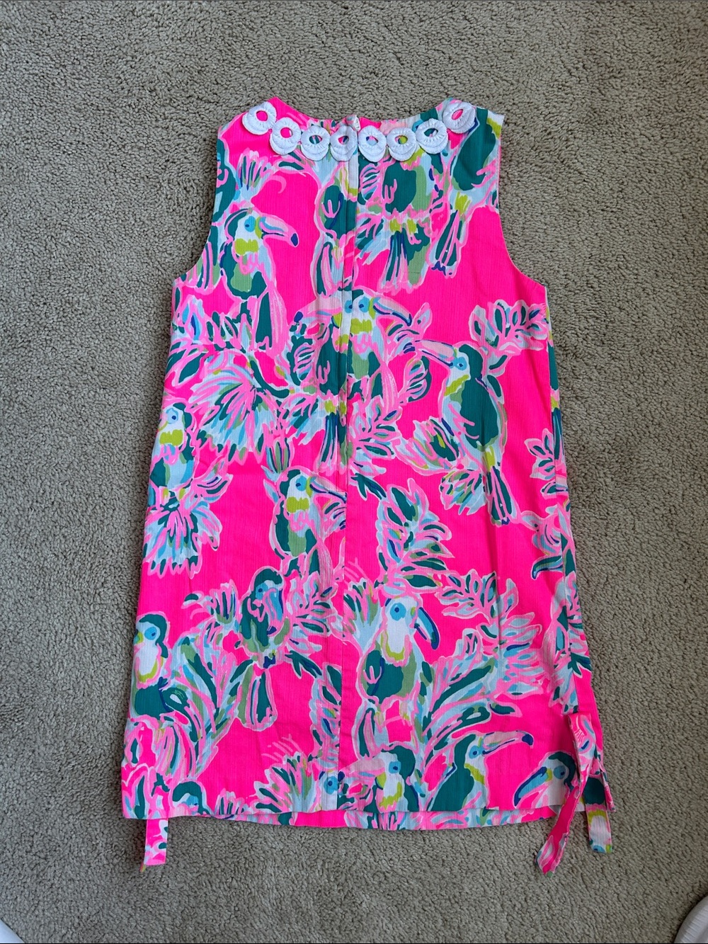 Lilly Pulitzer Dragonfruit Toucan Shift Dress, EUC, 8 - Picture 2 of 3